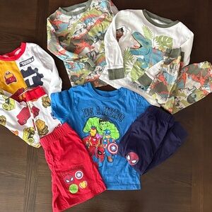 Bundle of toddler boy pajamas 3T